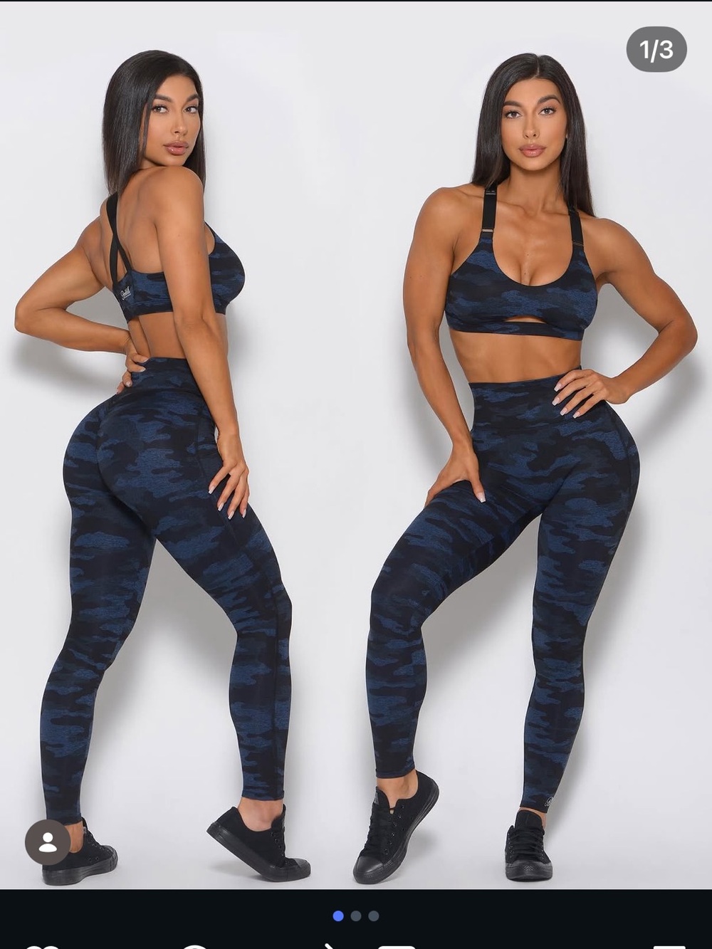 Bombshell Sportswear Fit Camo Leggings blue/black medium weight